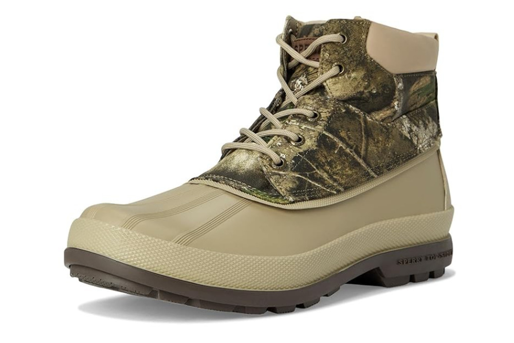 Sperry Mens Coldbay Chukka Realtree Duck Boots Size 8 M Green Tan Waterproof NIB